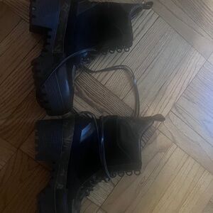 Black Chunky Platform Boots